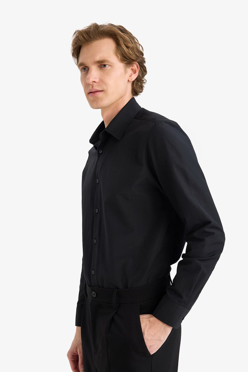 DeFacto Black Man Modern Fit Shirt Casual - Image 3